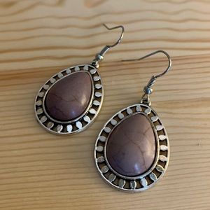 Plum Teardrop Earrings